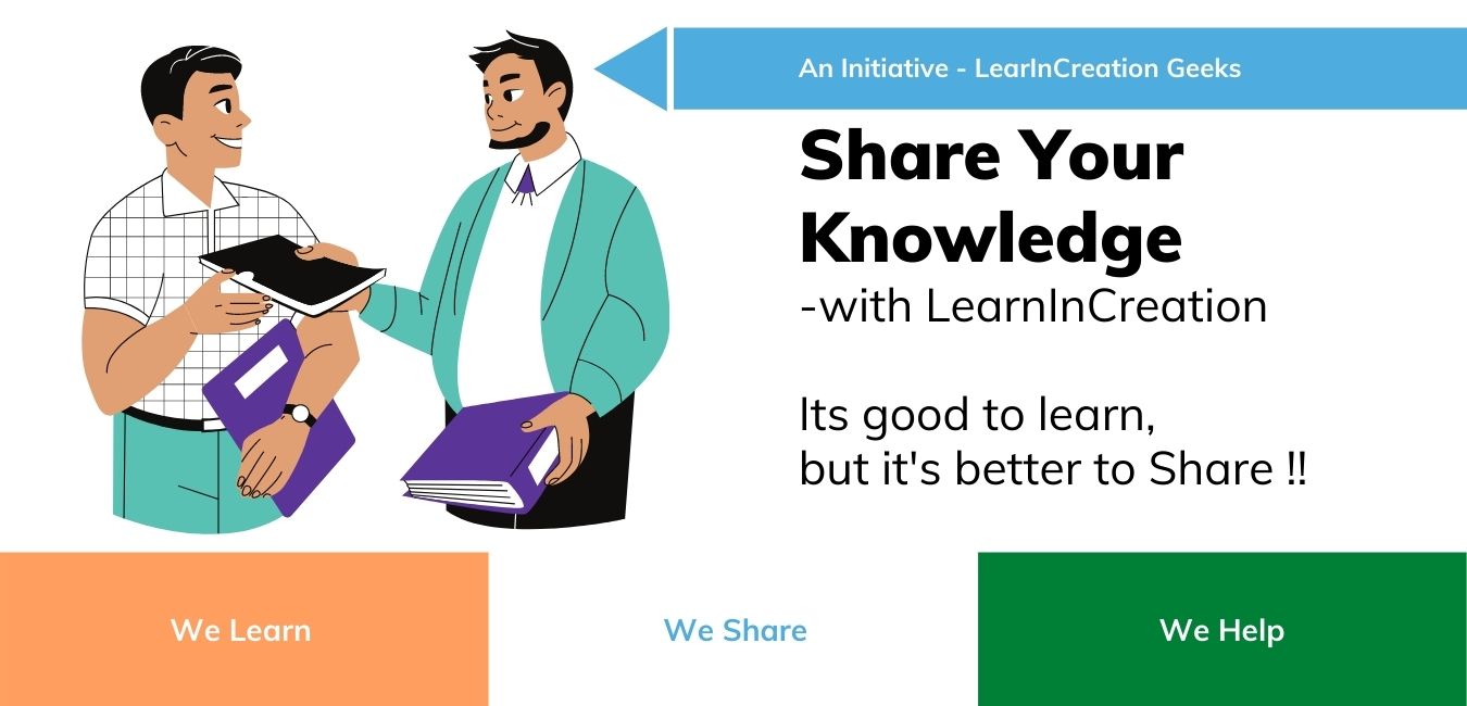 share your knowledge - AN INITATIVE BY LEARINCREATION